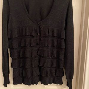 Red lightweight black fleck sweater L